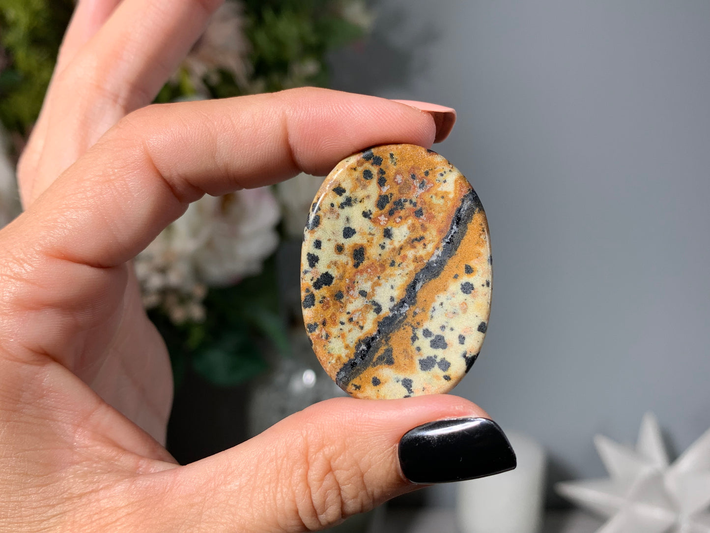 Dalmatian Jasper Thumb Stone