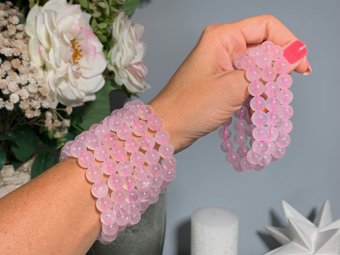 10mm Rose Quartz Bracelet