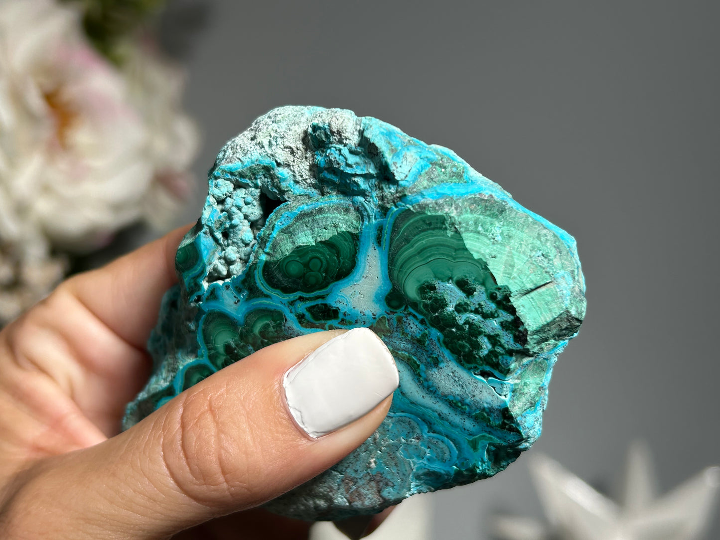 Malachite Chrysocolla Slab (3.4", 87mm)