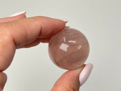 Star Rose Quartz Sphere (1.1", 29mm)
