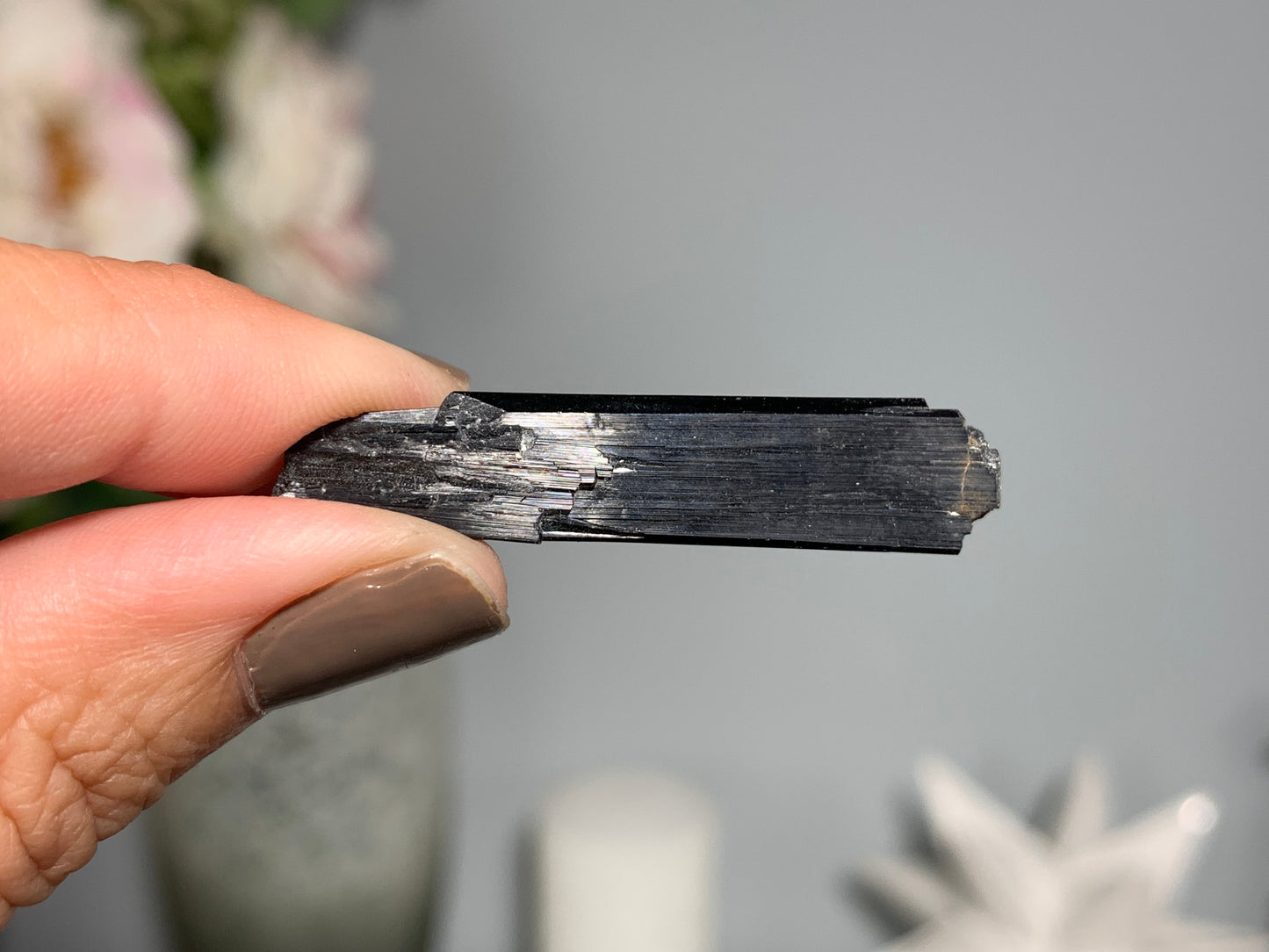 Natural Black Tourmaline (1.7", 42mm)