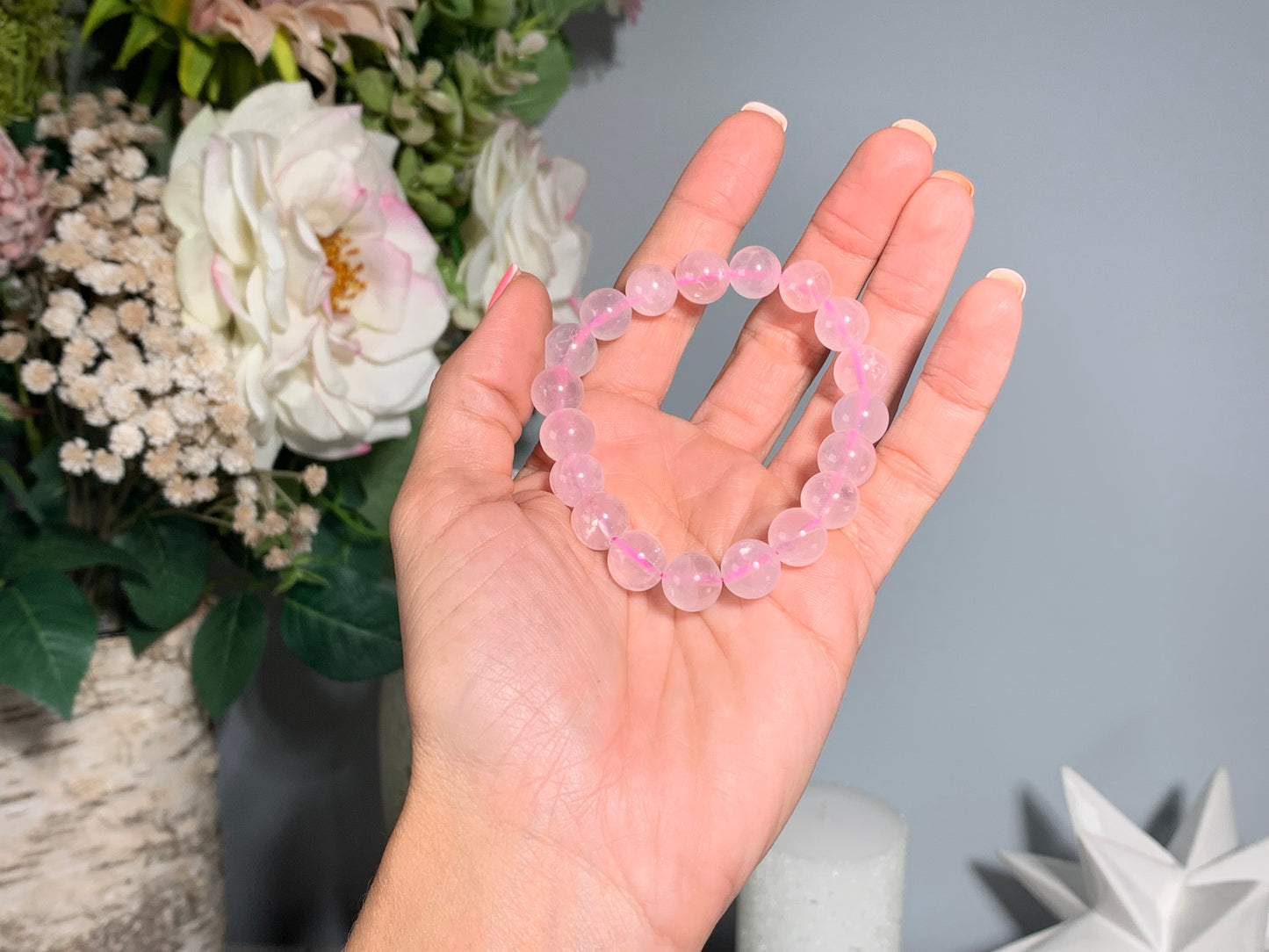 10mm Rose Quartz Bracelet