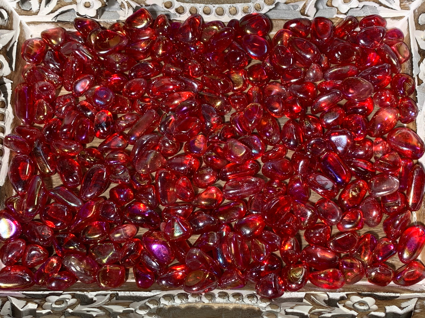 Tumbled Red Aura Quartz