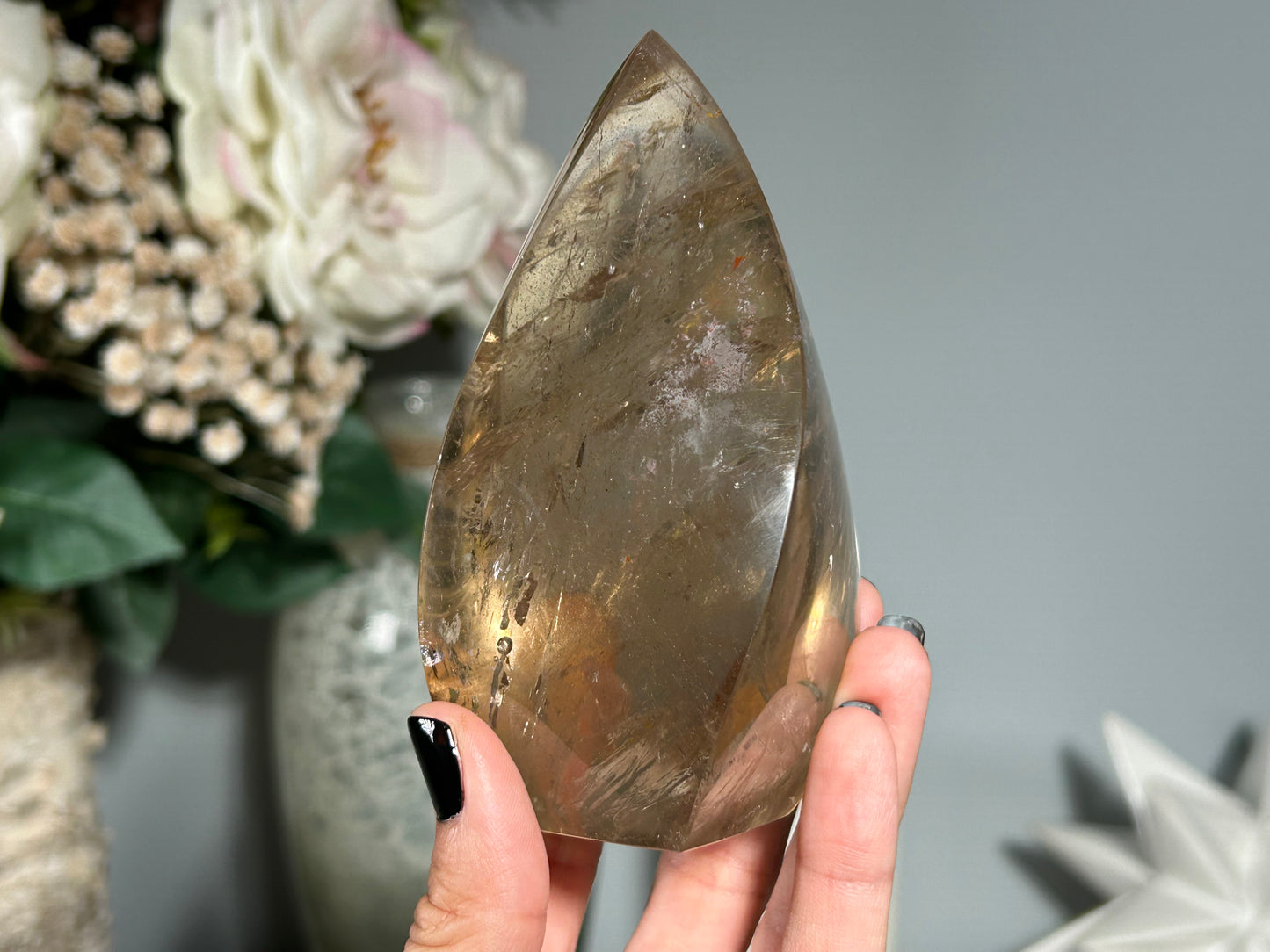 Smoky Quartz Flame (4.3", 110mm)