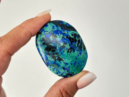 Azurite Chrysocolla Palm Stone #40