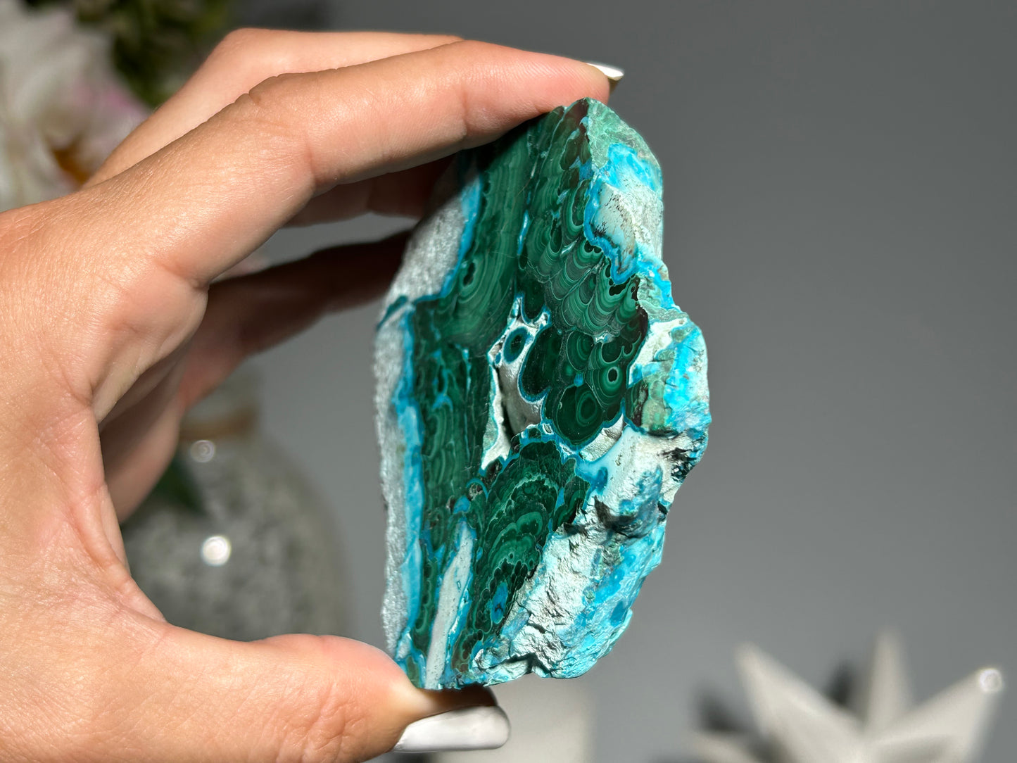 Malachite Chrysocolla Slab (2.9", 74 mm)