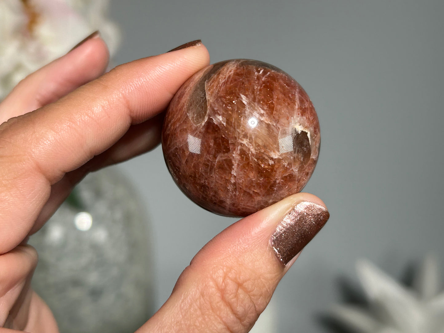 Confetti Sunstone Sphere (1.4", 35mm)