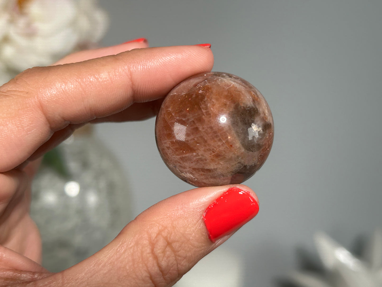 Confetti Sunstone Sphere (1.2", 30mm)