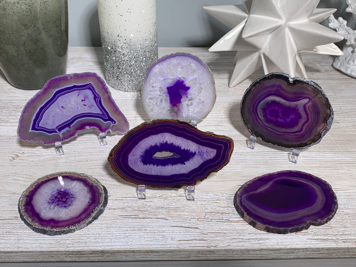 Dyed Purple Agate Slice