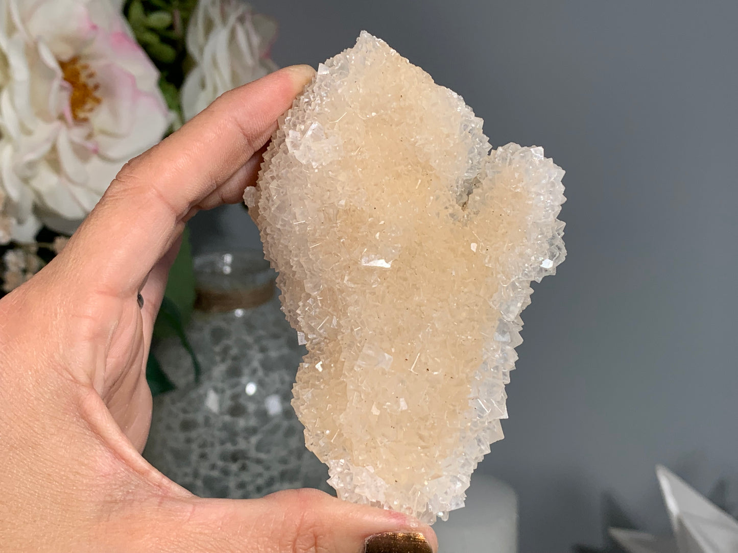 Natural Premium Calcite Flower (4.1", 103mm)