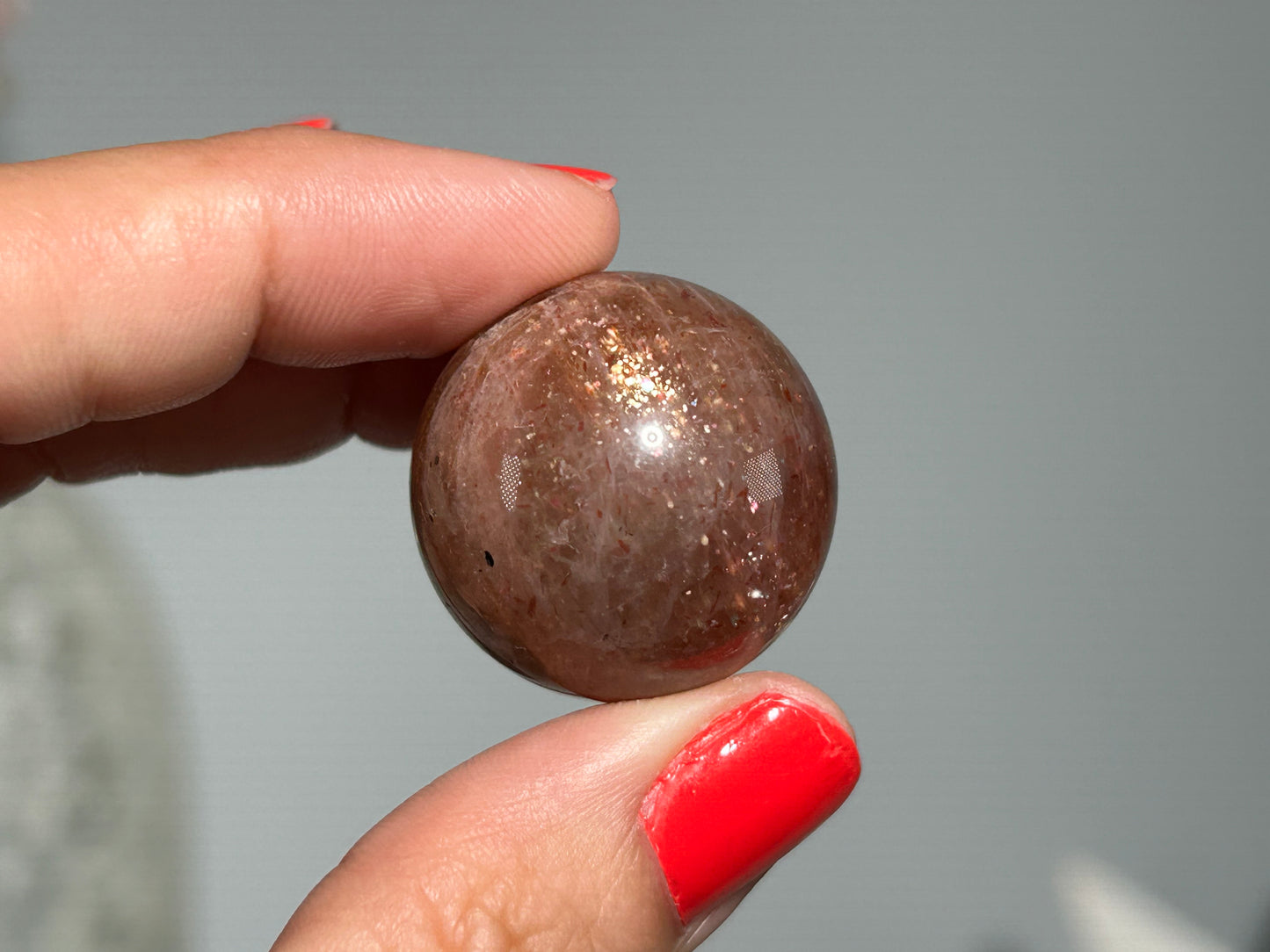 Confetti Sunstone Sphere (1", 25mm)