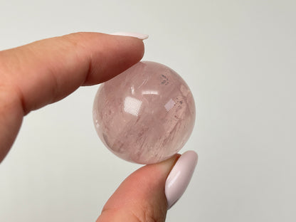 Star Rose Quartz Sphere (1.1", 28mm)