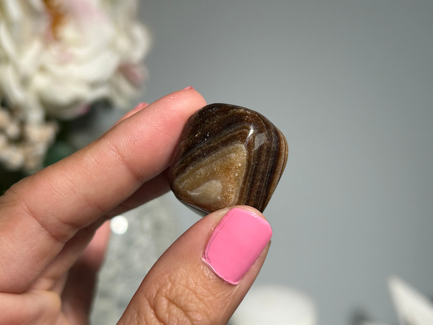 Tumbled Coffee Calcite Large