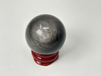 Silver Sheen Obsidian Sphere (1.4", 34mm)