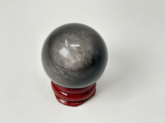 Silver Sheen Obsidian Sphere (1.4", 34mm)