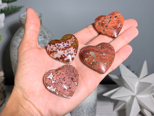 Red Ocean Jasper Heart