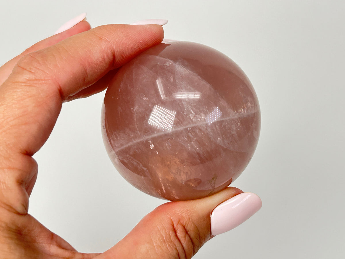 Star Rose Quartz Sphere (2", 50mm)