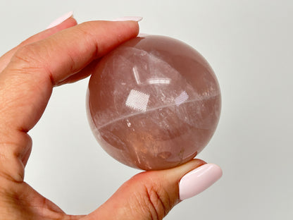 Star Rose Quartz Sphere (2", 50mm)