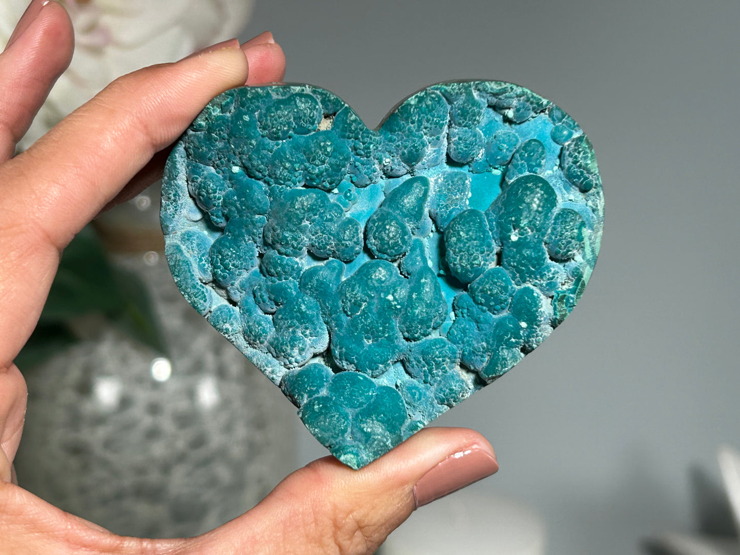 Malachite Chrysocolla Heart (2.75", 70mm)