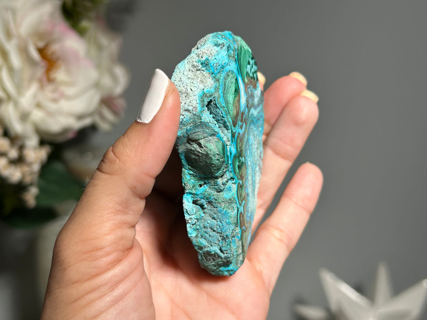 Malachite Chrysocolla Slab (3.4", 87mm)