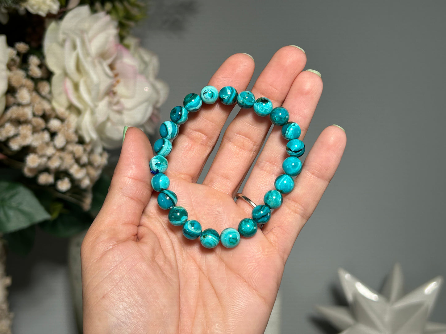 8mm Chrysocolla Bracelet