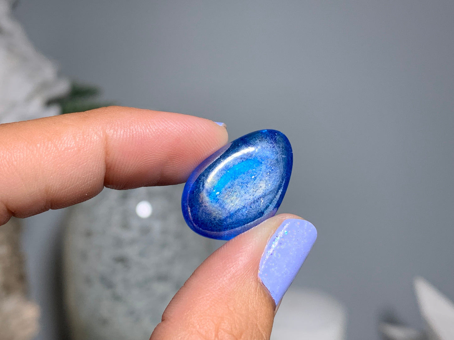 Tumbled Blue Aura Quartz