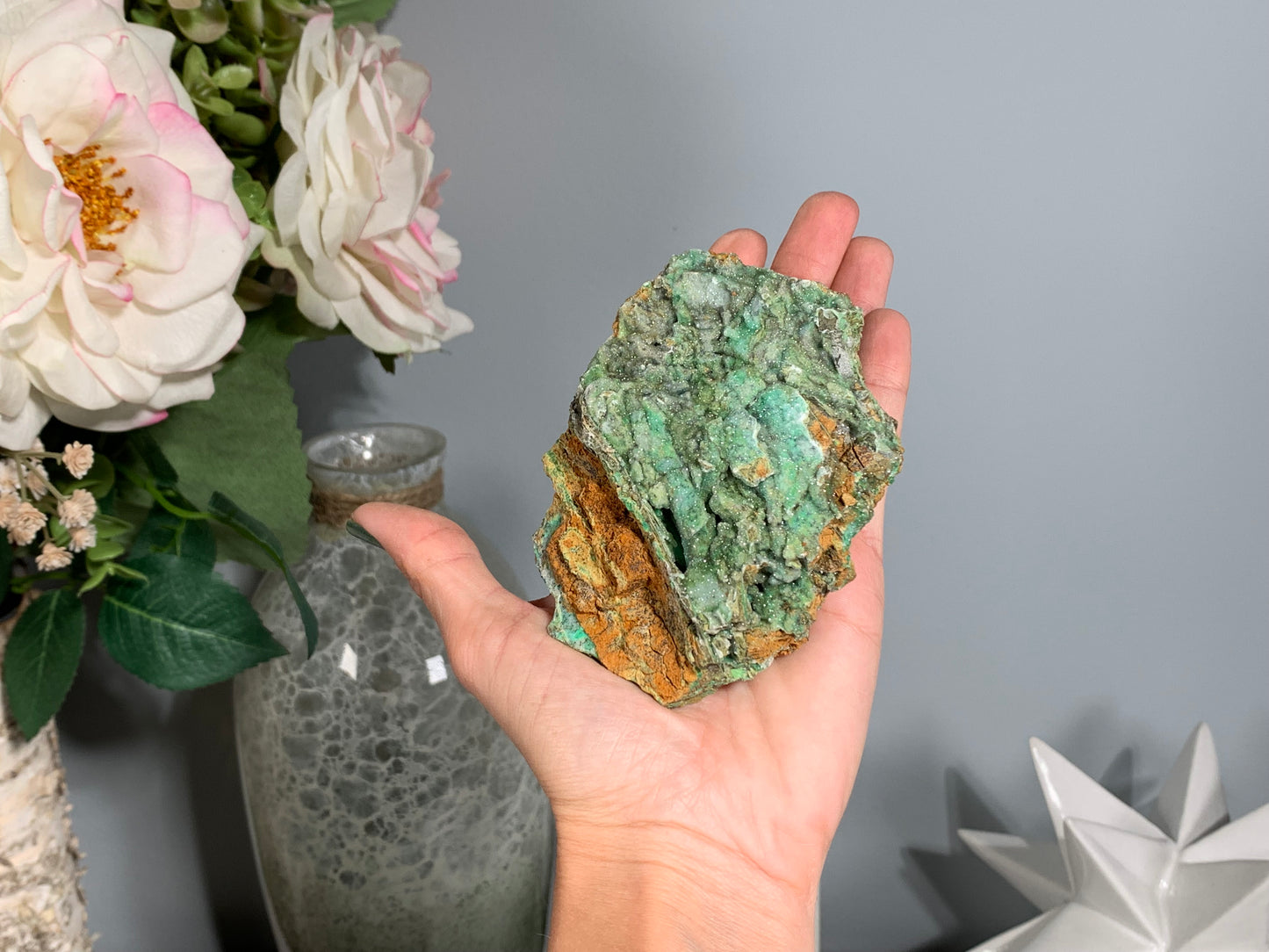 Druzy Chrysoprase (3.8", 96mm)