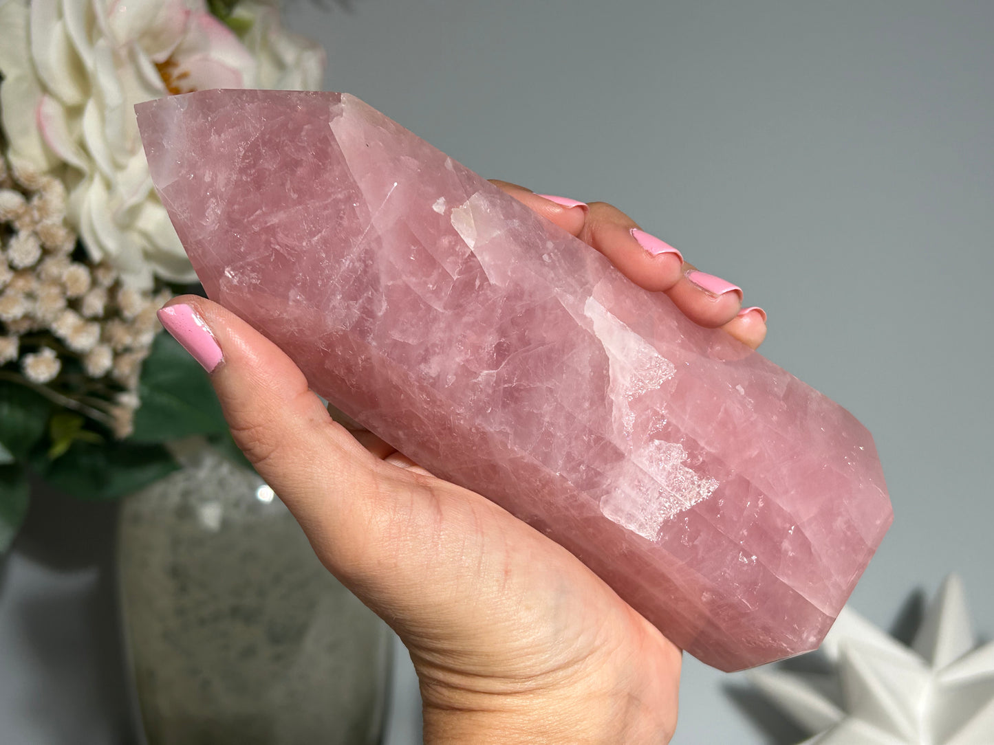 Rose Quartz Tower (6.5", 166mm)