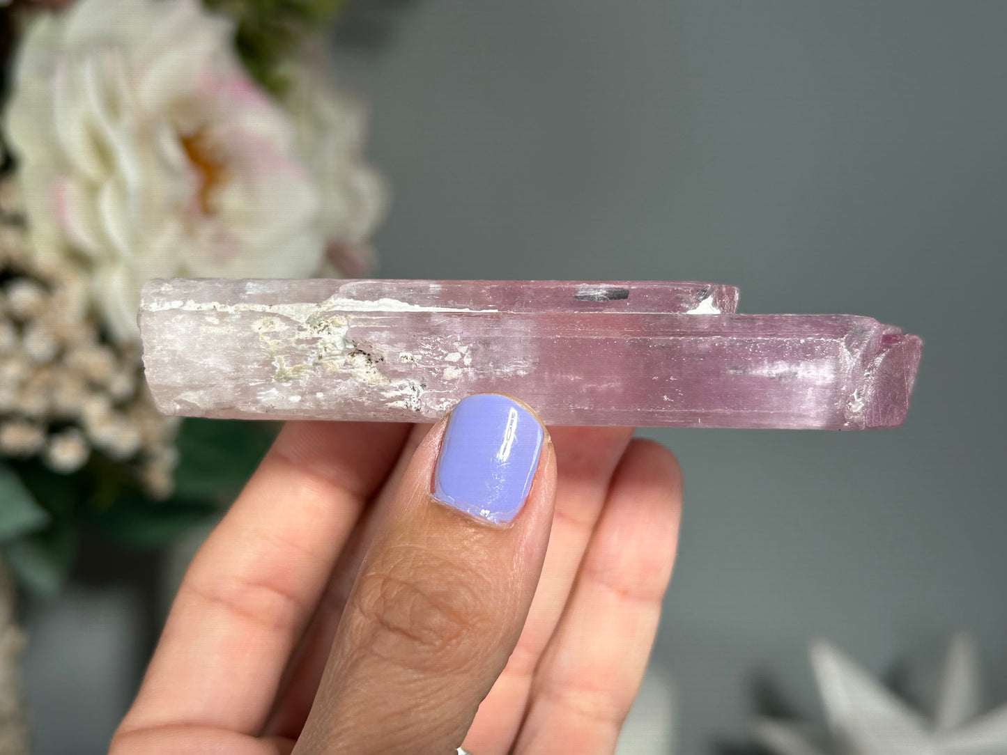 Natural Purple Kunzite Point (4", 10cm)