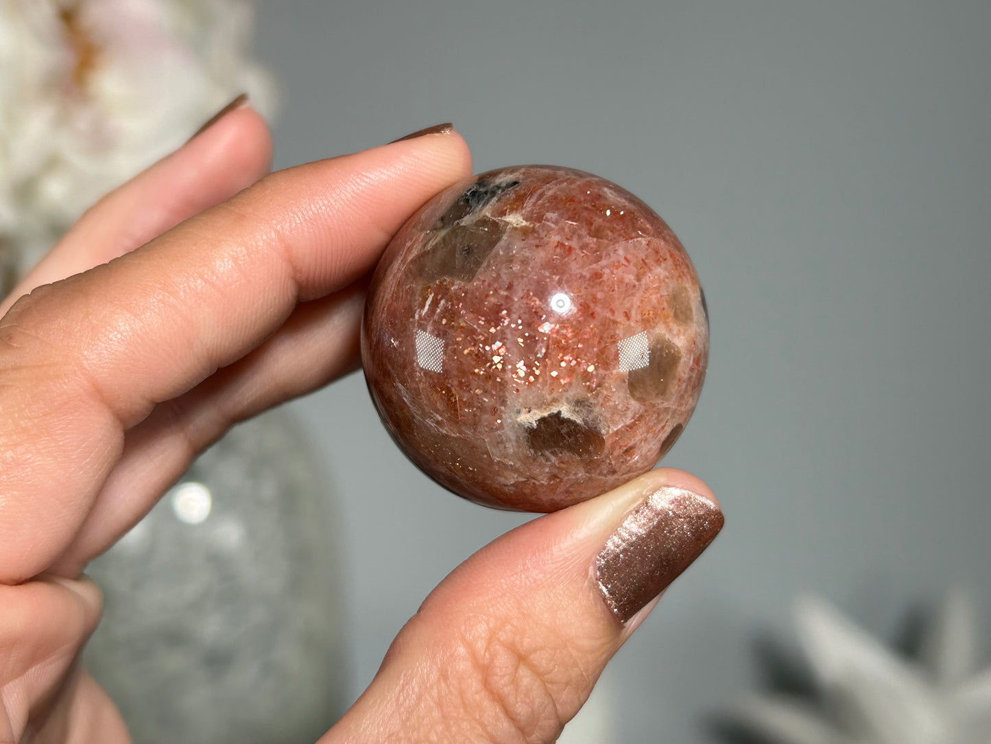 Confetti Sunstone Sphere (1.4", 35mm)