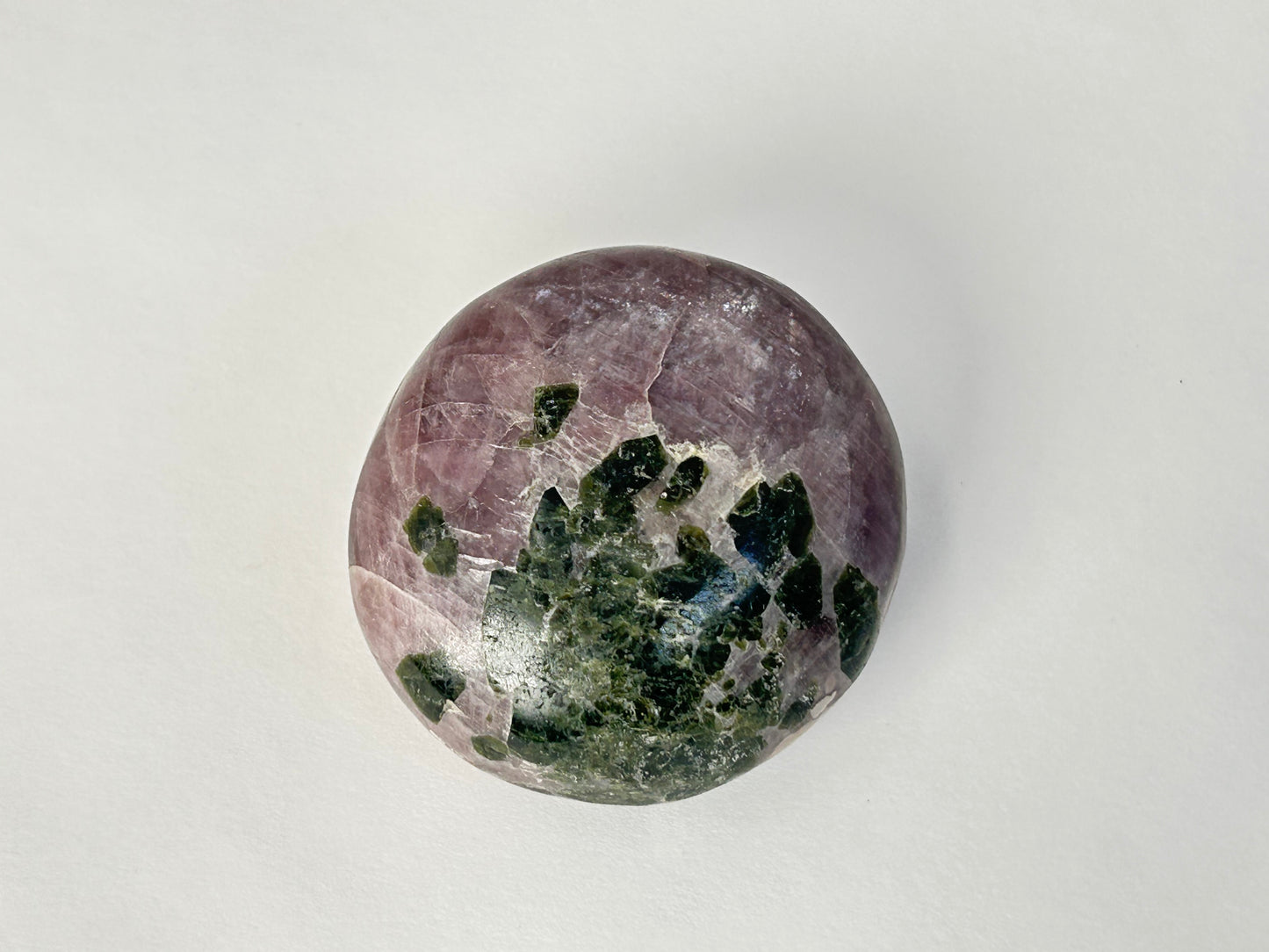Purple Anhydrite Palm Stone