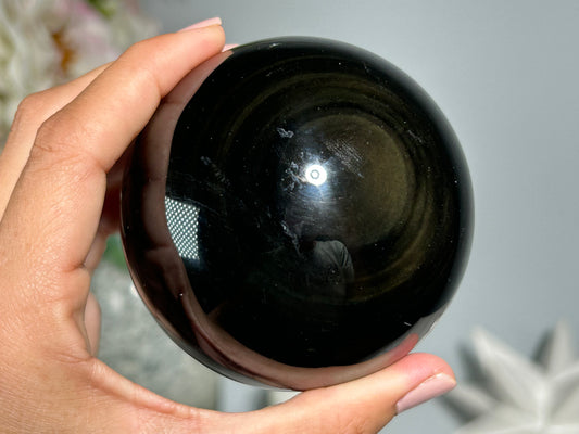 Gold Sheen Obsidian Sphere (3.1", 78mm)