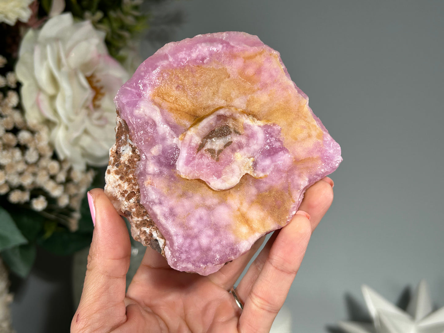 Natural Pink Aragonite (3.9", 98mm)