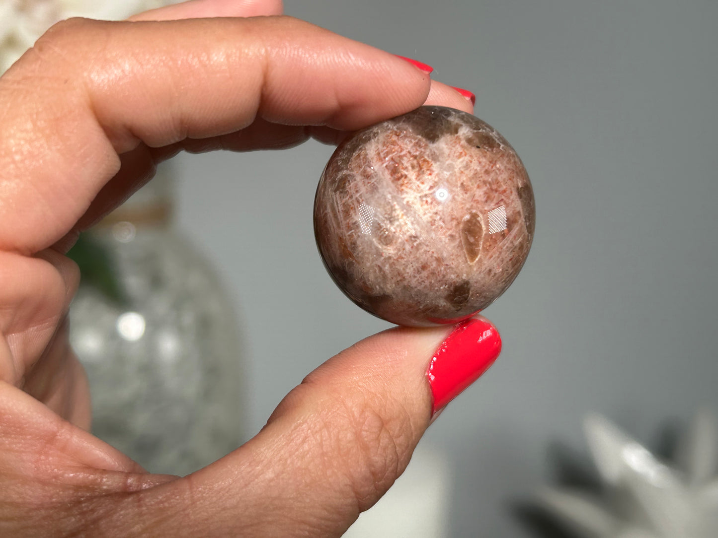 Confetti Sunstone Sphere (1.2", 30mm)