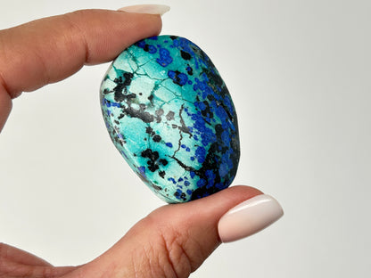 Azurite Chrysocolla Palm Stone #29