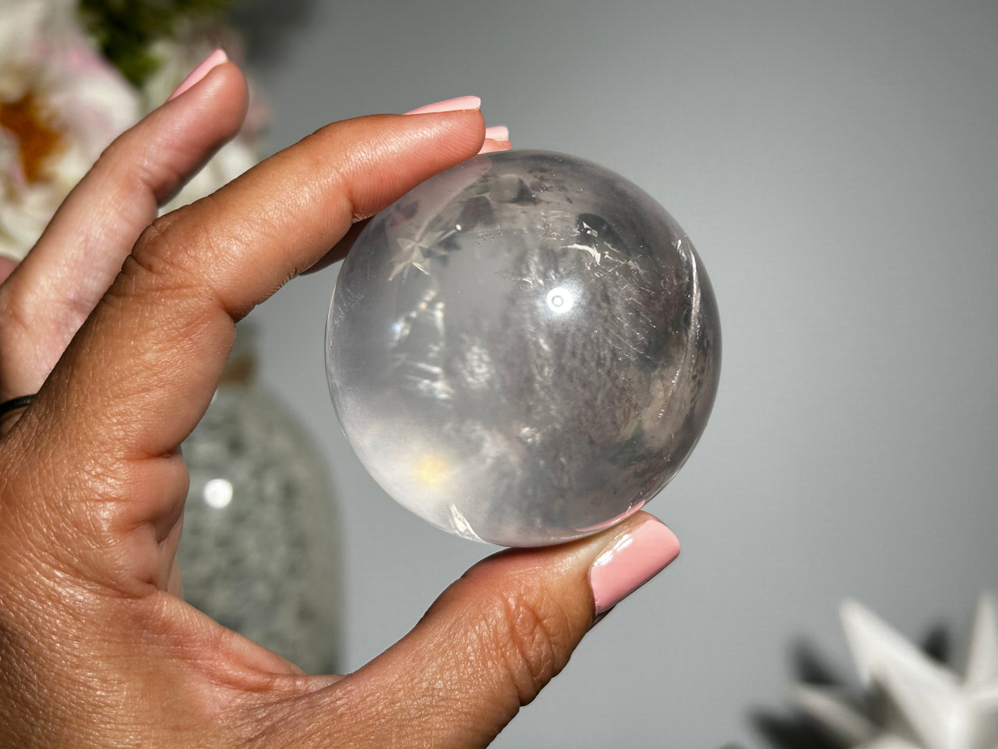 Star Rose Quartz Sphere (2.1",54mm)