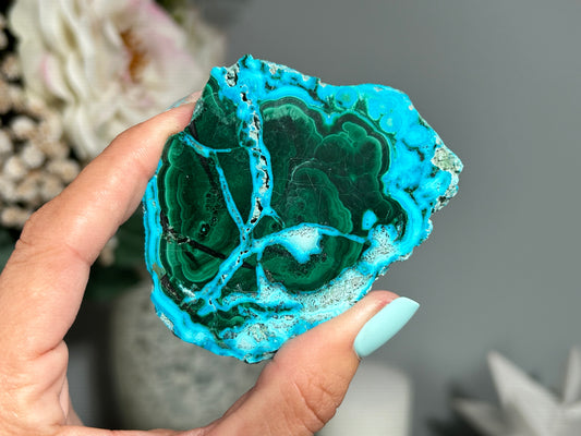 Malachite Chrysocolla Slab (2.9", 74mm) #79