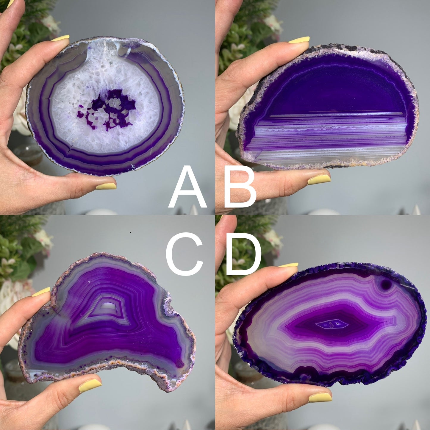 Dyed Purple Agate Slice