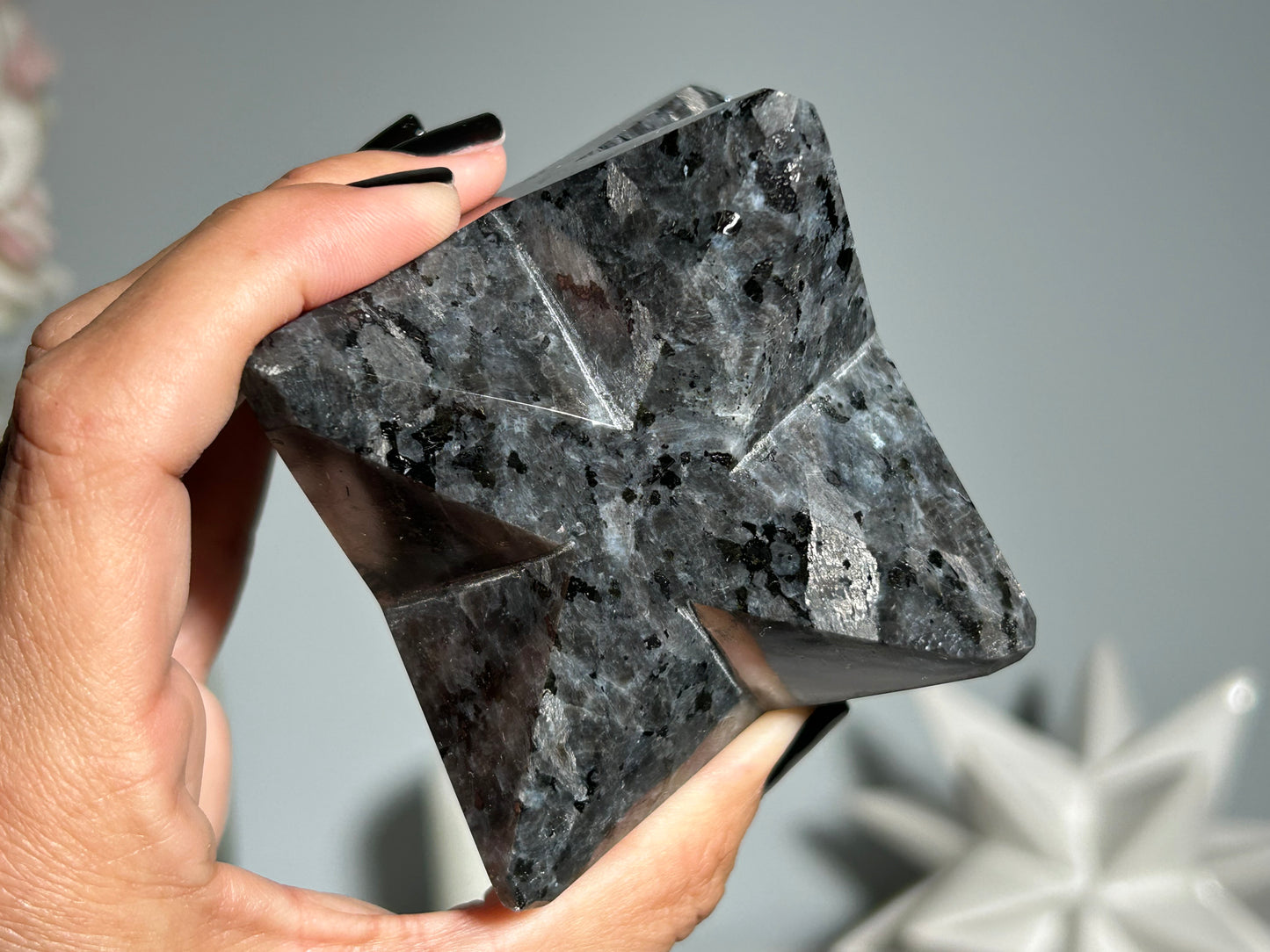 Larvikite Merkaba (3.2", 82mm)