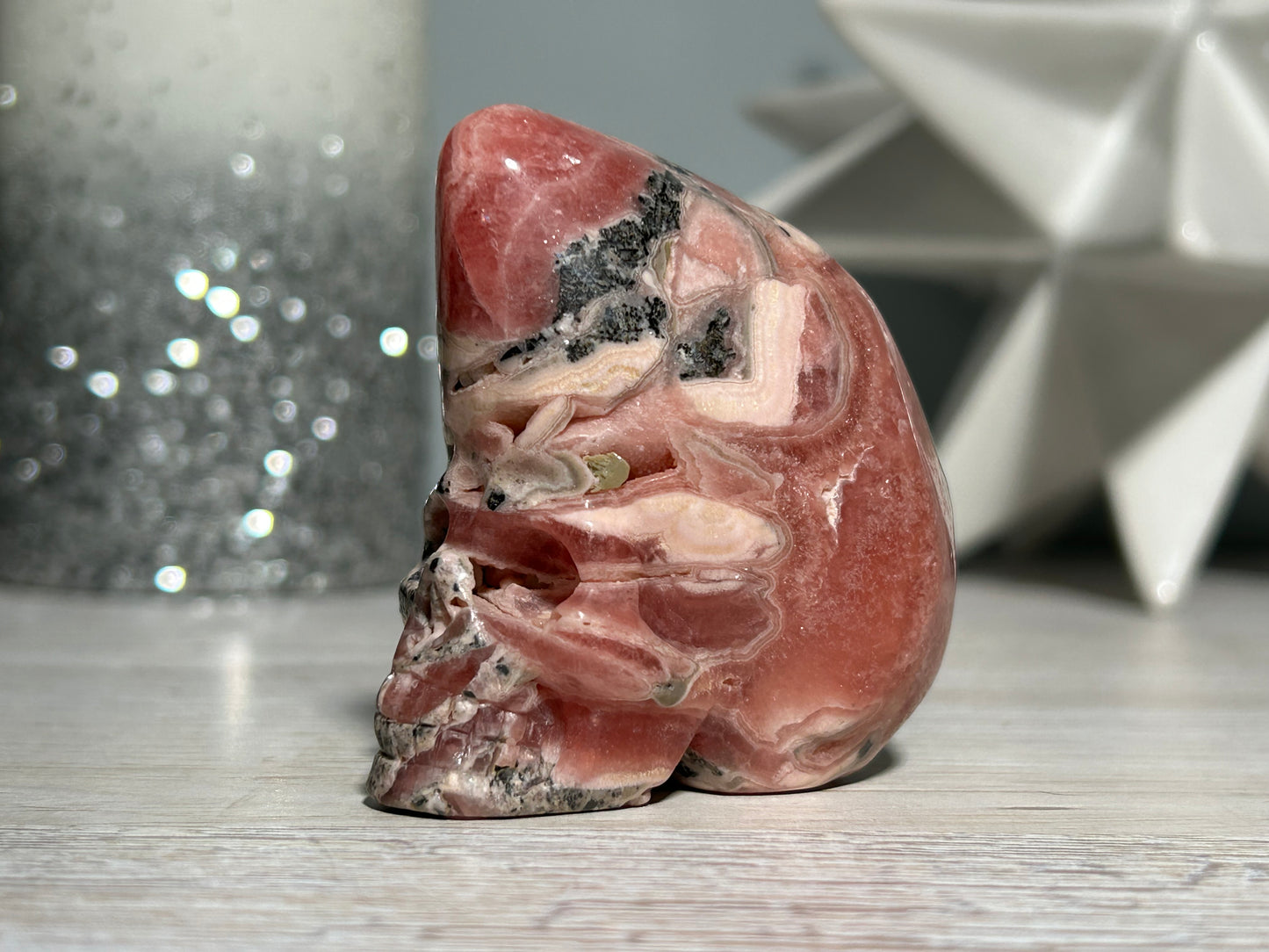 Rhodochrosite Skull (2.25", 58mm)