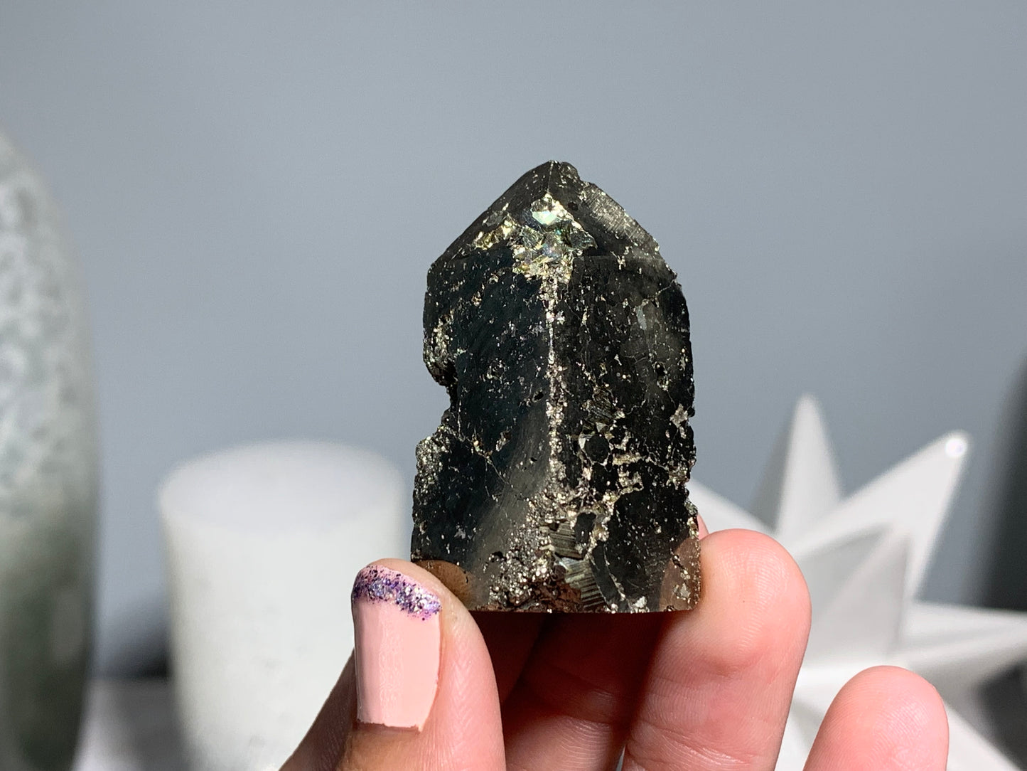 Pyrite Geode Obelisk Small