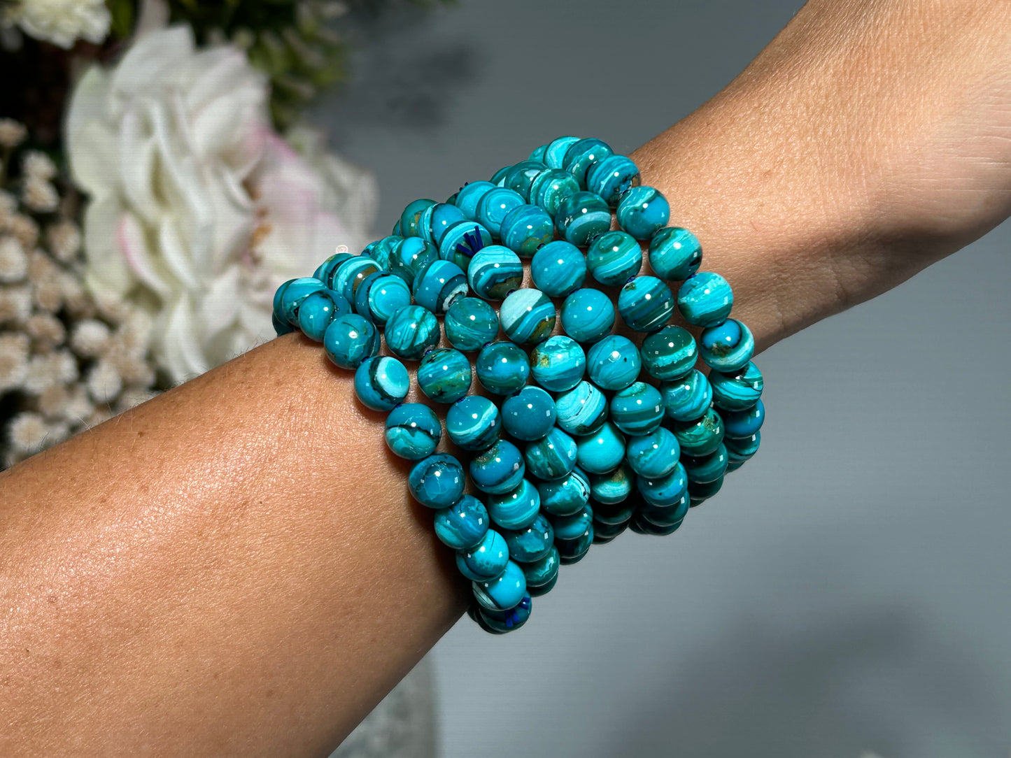 8mm Chrysocolla Bracelet