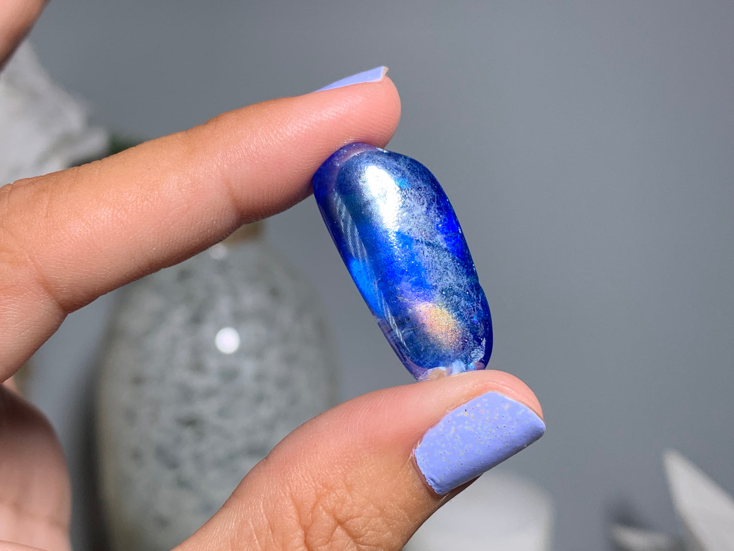 Tumbled Blue Aura Quartz