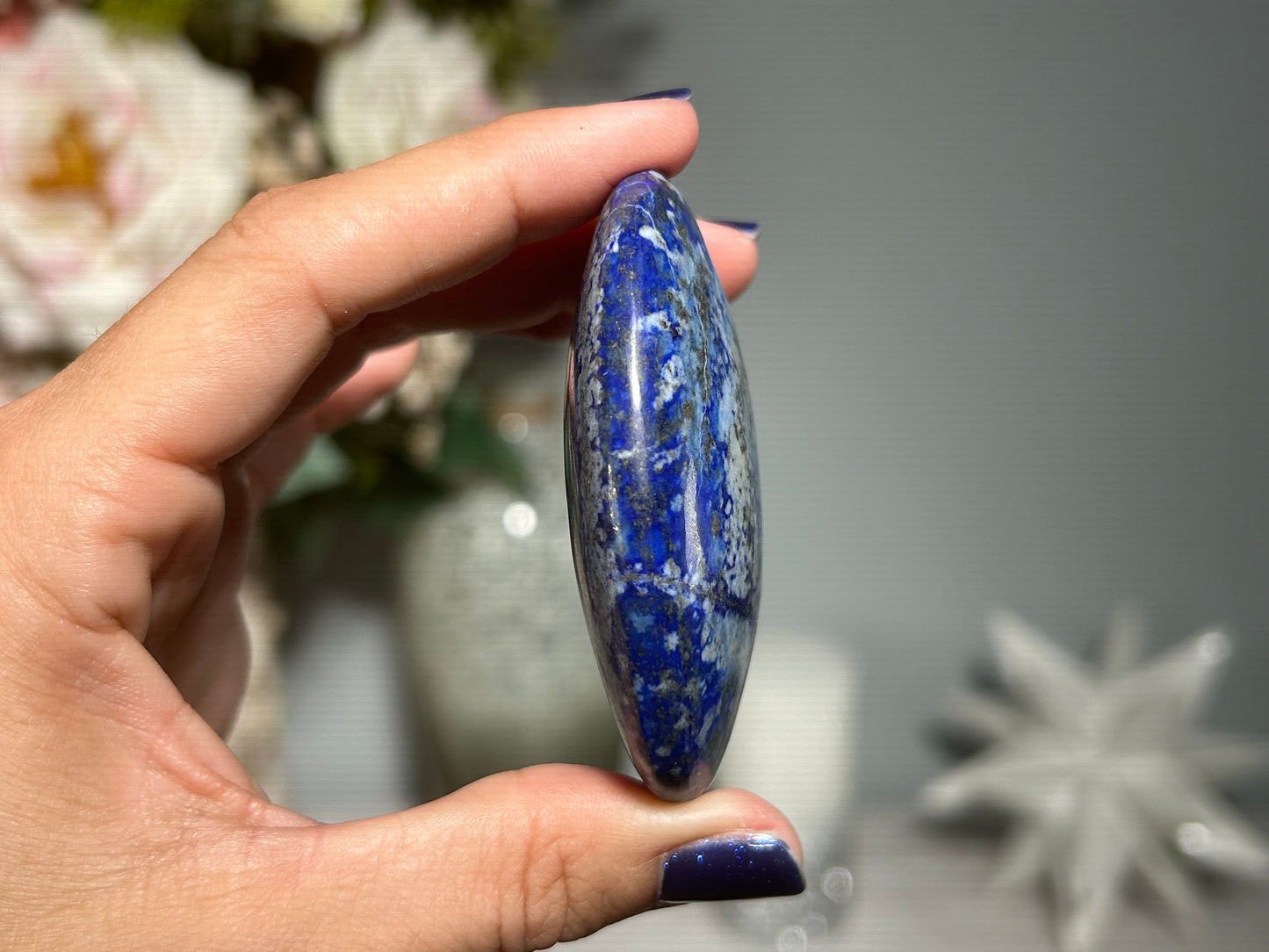 Lapis Lazuli Palm Stone (2.6", 67mm)