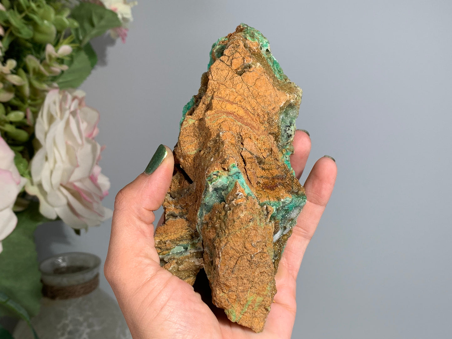 Druzy Chrysoprase (5.4", 136mm)