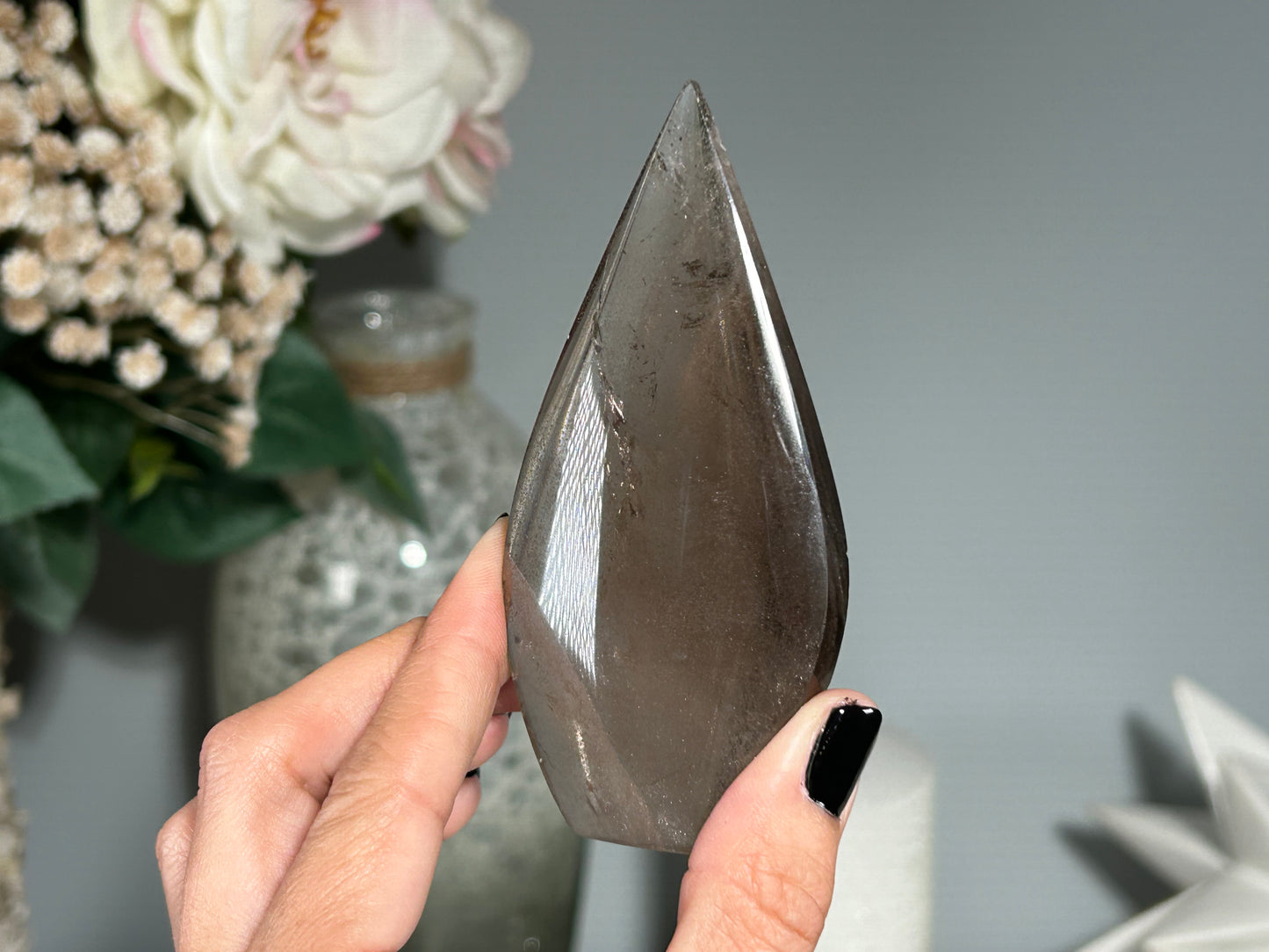 Smoky Quartz Flame (3.8", 97mm)