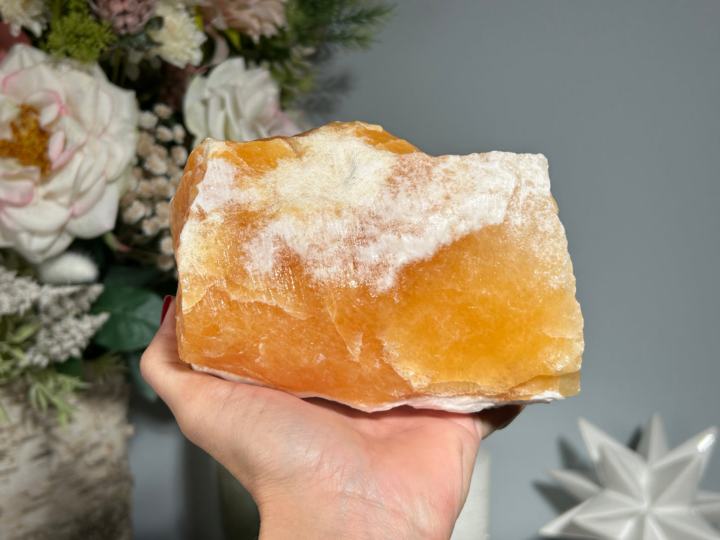 Orange Calcite Chunk