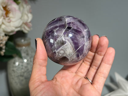 Chevron Amethyst Sphere (2.5", 64mm)