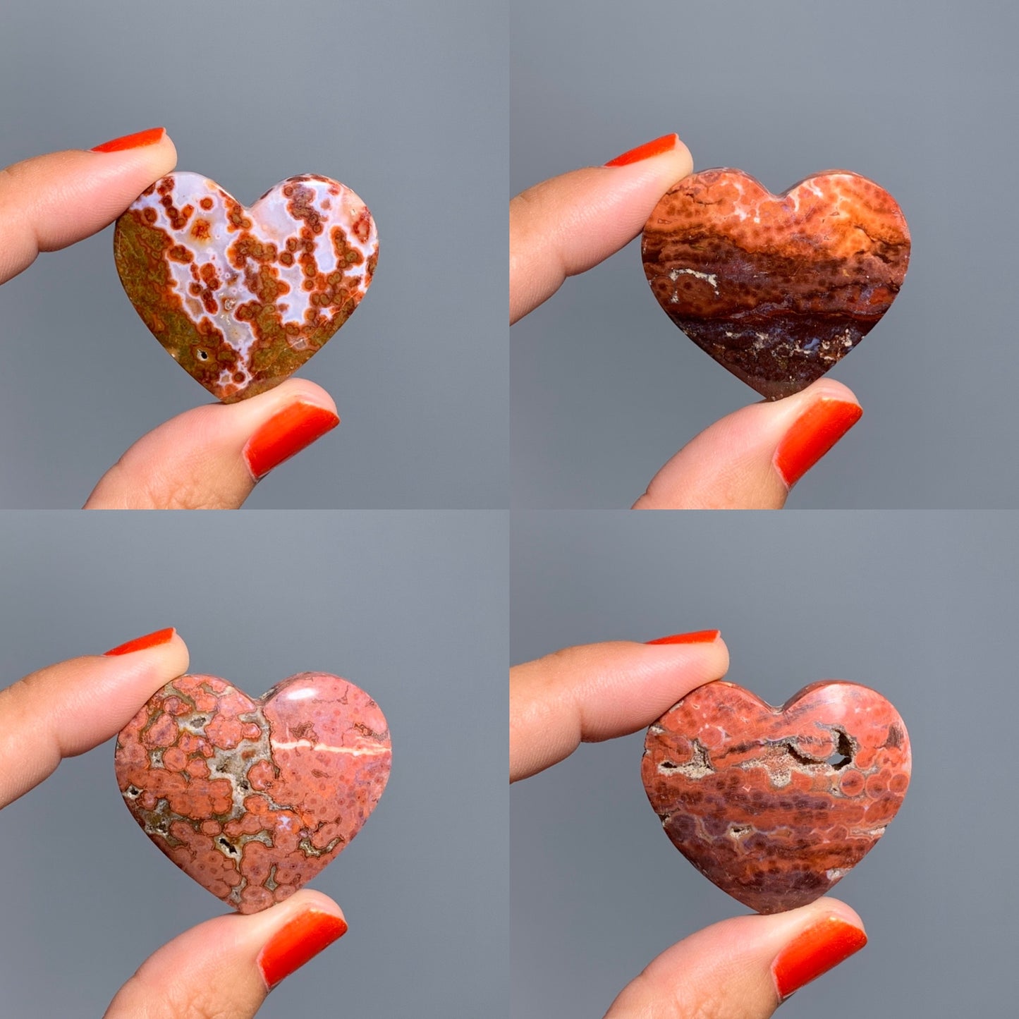 Red Ocean Jasper Heart