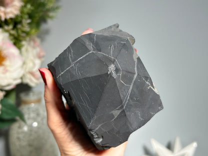 Shungite Half Raw Tower (4.6”, 117mm)
